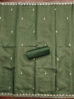 Embroidered Unstitched Dress Material 4