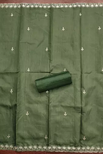 Embroidered Unstitched Dress Material