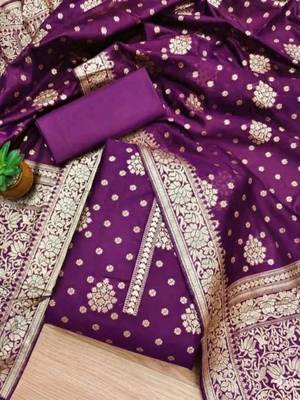 Art Silk Unstitched Dress Material 1