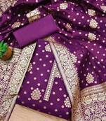 Art Silk Unstitched Dress Material
