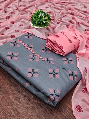 Geometric Printed Unstitched Dress Material 1