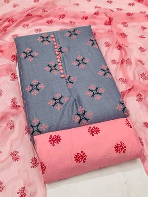 Geometric Printed Unstitched Dress Material 2