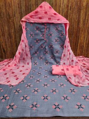 Geometric Printed Unstitched Dress Material 3