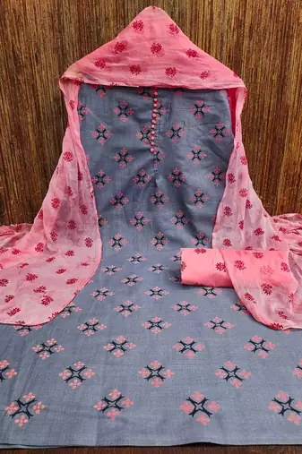 Geometric Printed Unstitched Dress Material