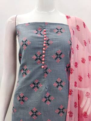 Geometric Printed Unstitched Dress Material 5