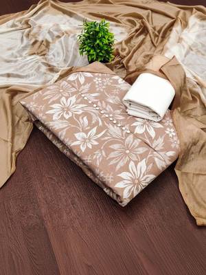 Printed Pure Cotton Unstitched Dress Material 1