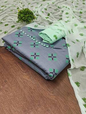 Geometric Printed Unstitched Dress Material 1