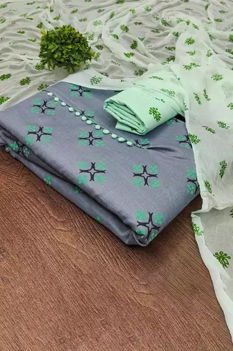 Geometric Printed Unstitched Dress Material