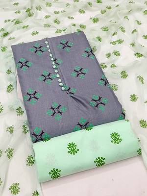 Geometric Printed Unstitched Dress Material 2