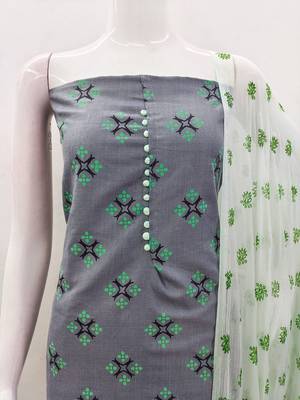 Geometric Printed Unstitched Dress Material 5