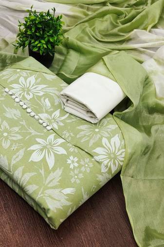 printed cotton unstitched dress material
