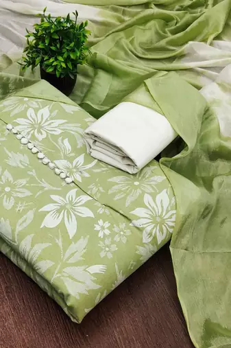 printed cotton unstitched dress material