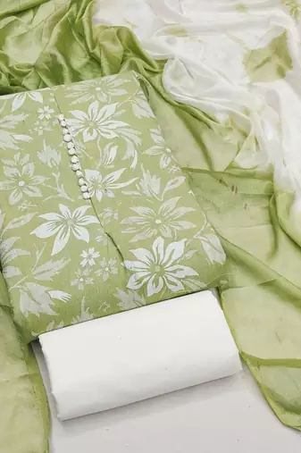 printed cotton unstitched dress material