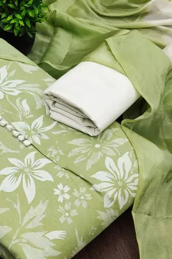 printed cotton unstitched dress material