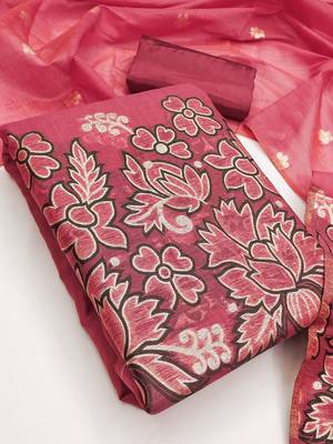 embroidered unstitched dress material 2