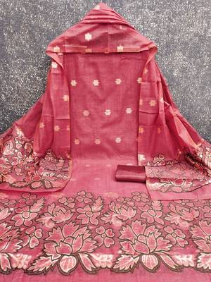 embroidered unstitched dress material 3