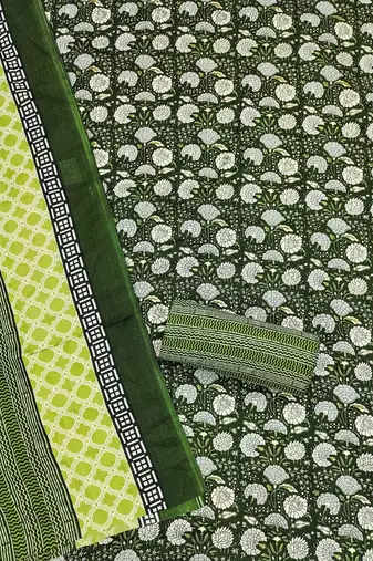 floral printed unstitched dress material