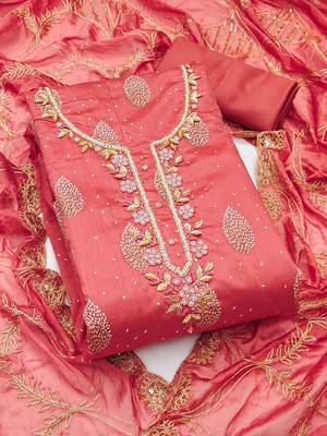 embellished unstitched dress material 2