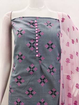 ethnic motifs printed unstitched dress material 4