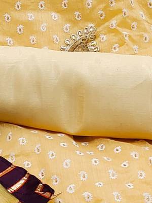 paisley embellished unstitched dress material 4