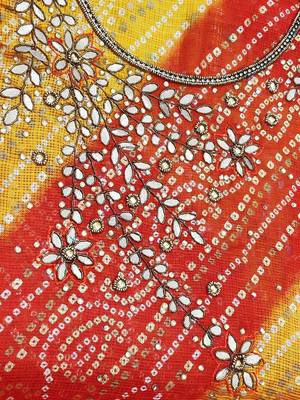 embroidered unstitched dress material 4