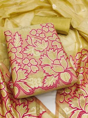 embroidered unstitched dress material 1