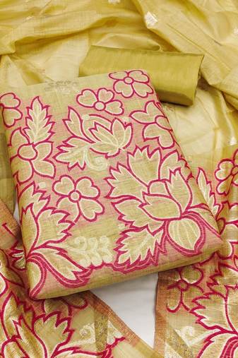 embroidered unstitched dress material