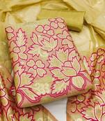 embroidered unstitched dress material