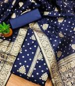 art silk unstitched dress material