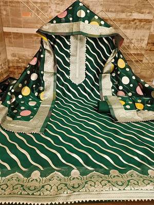 organza unstitched dress material 2