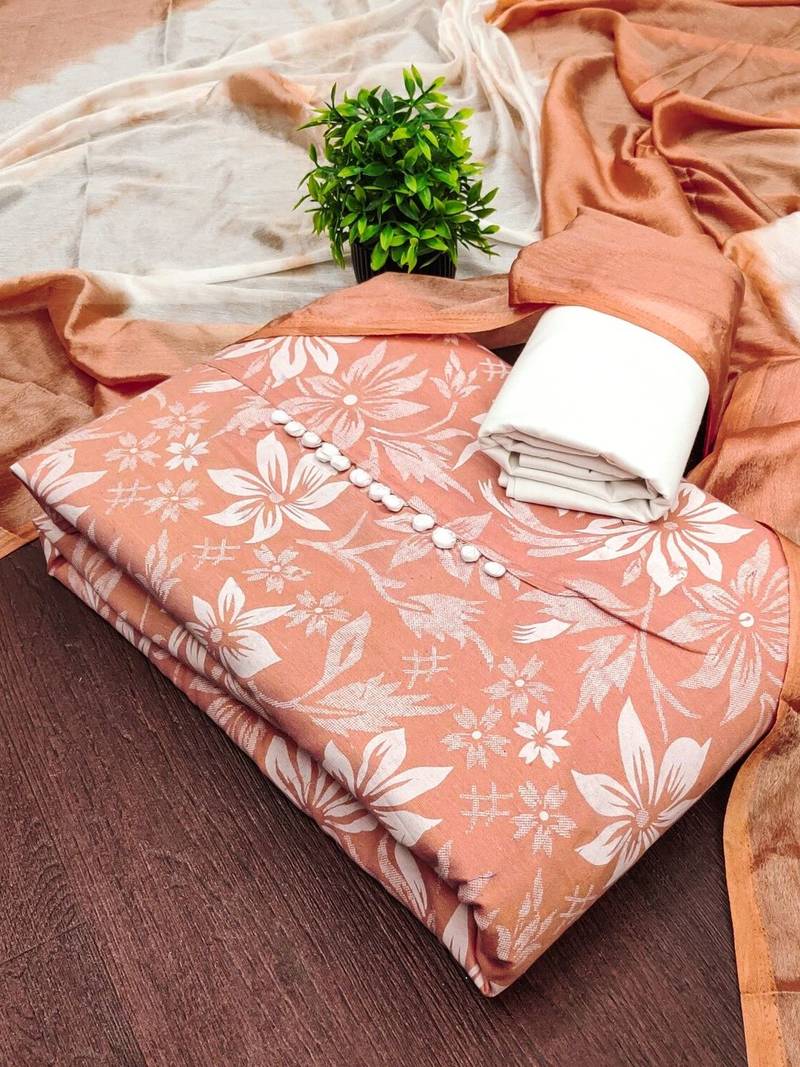 printed unstitched dress material