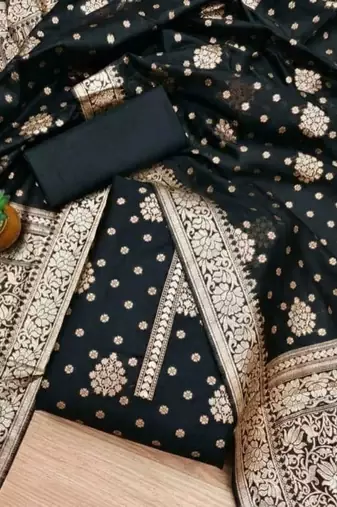 art silk unstitched dress material