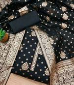 art silk unstitched dress material