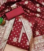 Art Silk Unstitched Dress Material