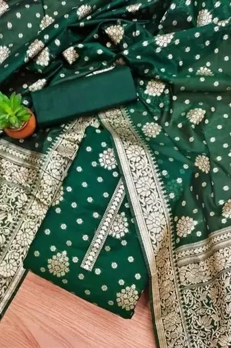 Art Silk Unstitched Dress Material
