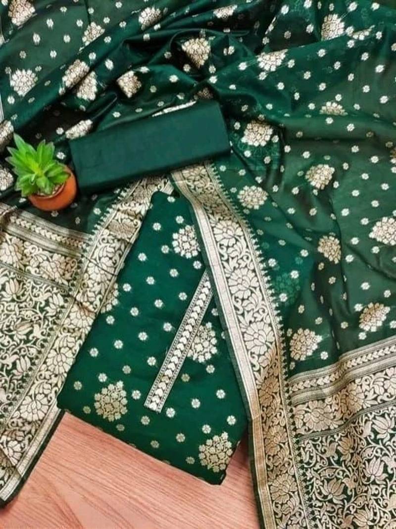 Art Silk Unstitched Dress Material