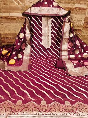 Organza Unstitched Dress Material 2