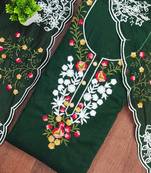 Women Cotton Blend Embroidered Dress Material