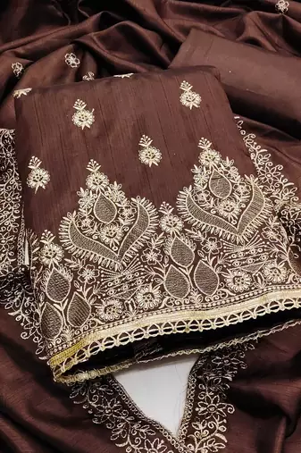 Jalpari Cotton Embroidered Unstitched Dress Material with Dupatta