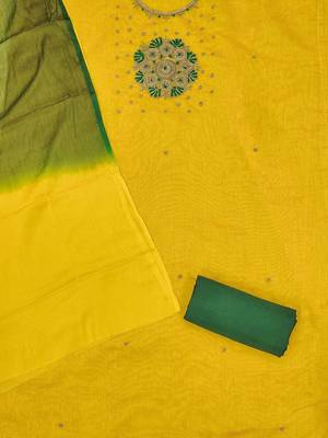Embellished Unstitched Dress Material 3
