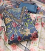 Embroidered Organza Unstitched Dress Material