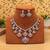 Charming rose pink color american diamond necklace set tailored for festive celebrations
