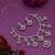 Charming rose pink color american diamond necklace set tailored for festive celebrations