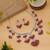 Vivid royal rani color american diamond necklace set ideal for grand wedding ceremonies