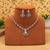 Pristine sterling silver color american diamond necklace set suitable for contemporary dresses