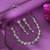 Radiant fine silver color american diamond necklace set created for formal evening gatherings