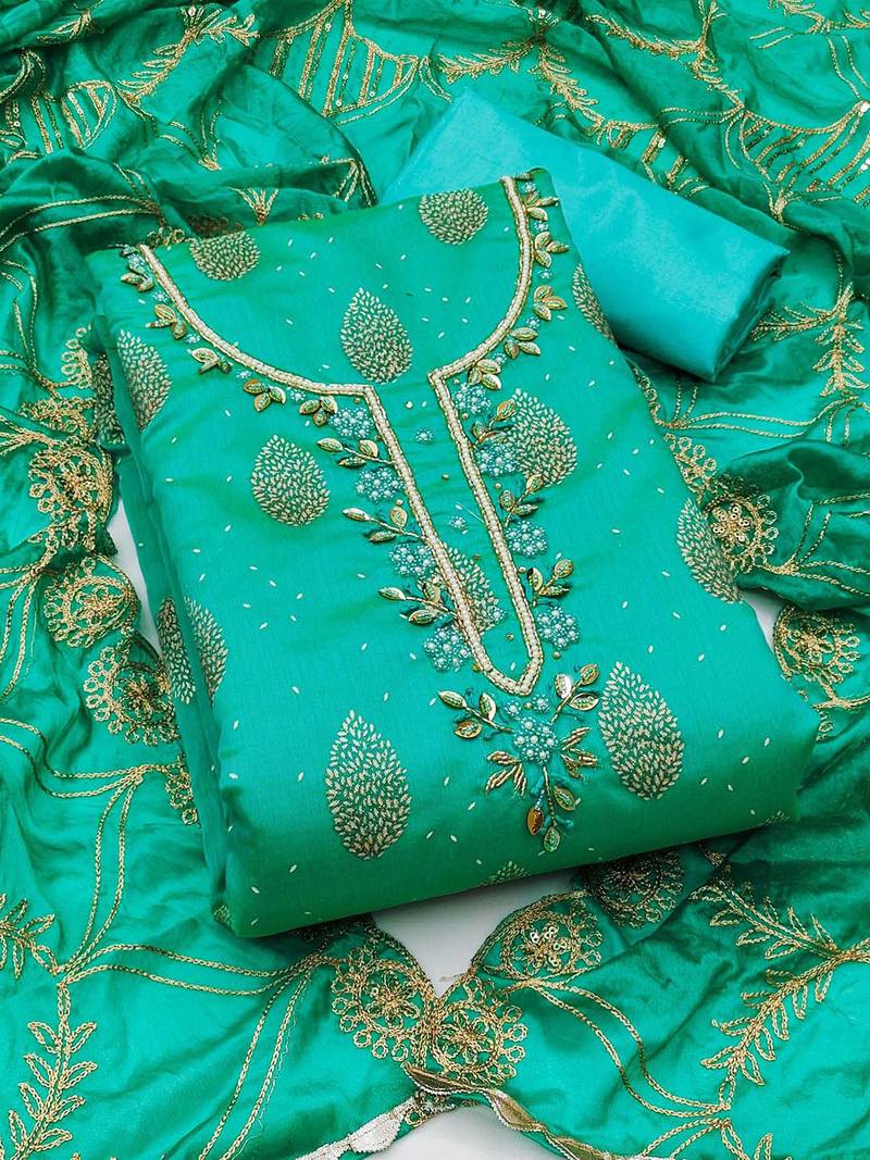 Printed Pure Cotton Unstitched Dress Material