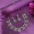 Sparkling diamond silver color american diamond necklace set perfect for receptions