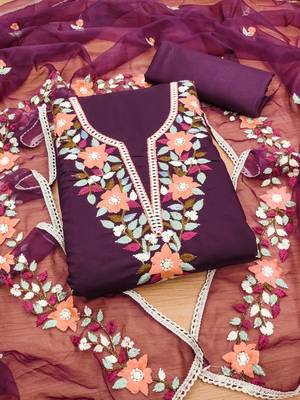 Women Embroidered Unstitched Dress Material 1