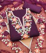 Women Embroidered Unstitched Dress Material